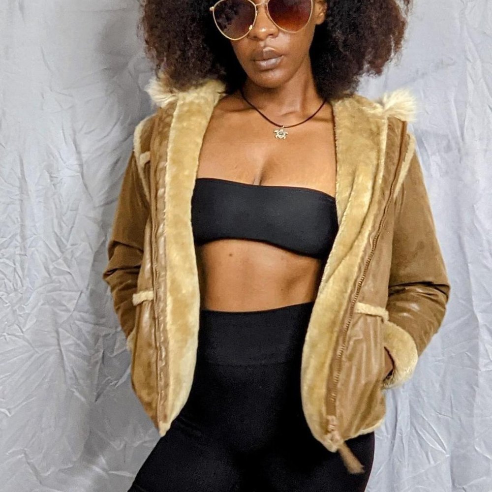 Faux Fur lined Sherpa Hoodie
